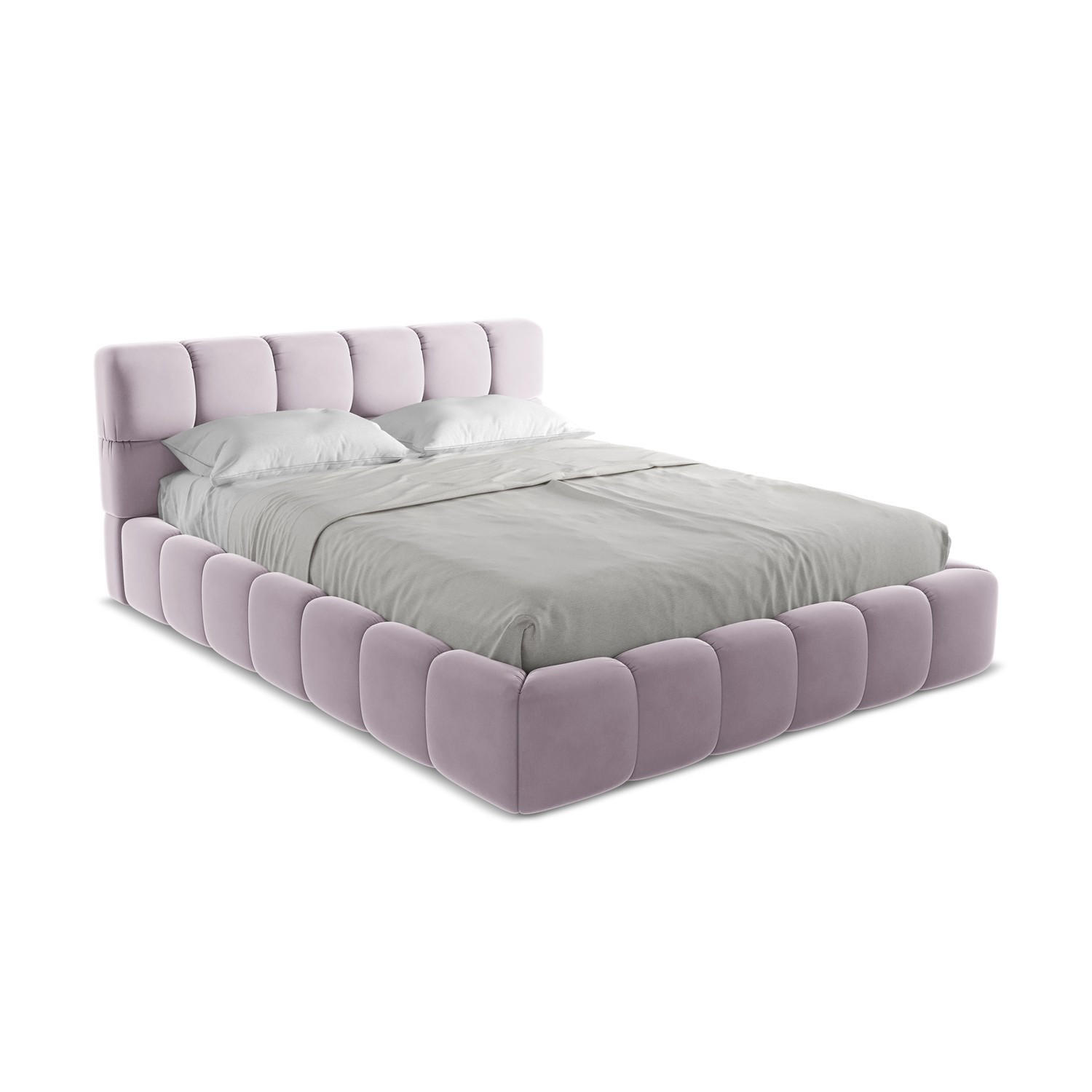 POLSTERBETT mit Bettkasten und Lattenrost 180x228 Violett - Lila/Flieder, Kunststoff/Textil (160/200cm) - LaMiaSofa