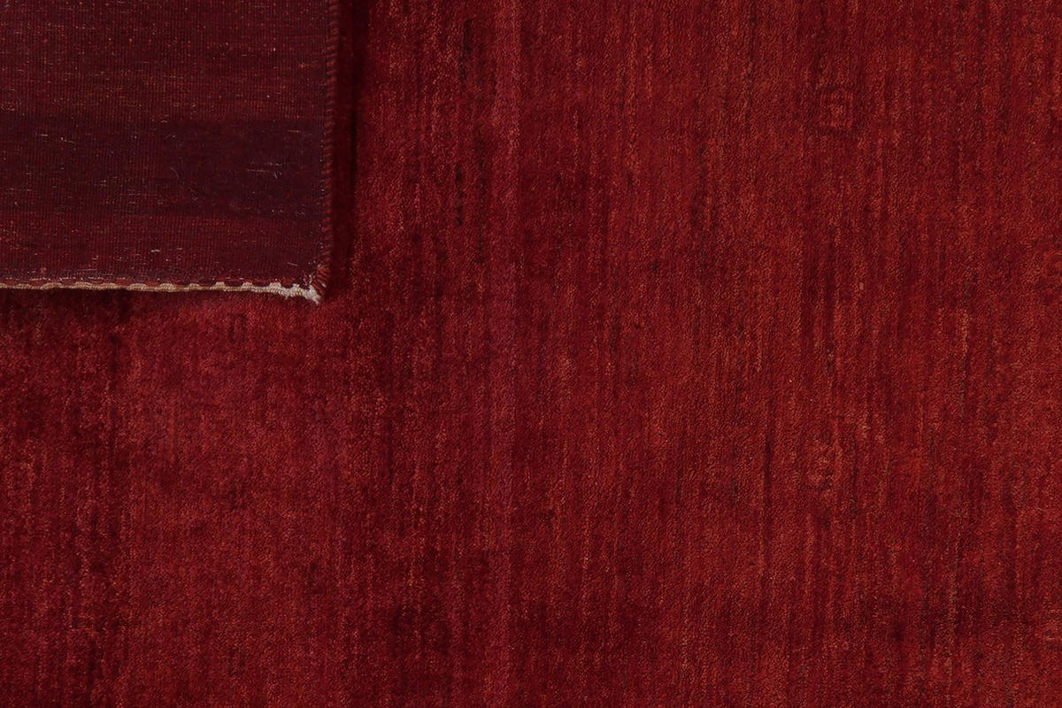 GABBEH-TEPPICH handgeknüpft Rizbaf Rot 158/147 cm Schurwolle - Rot, Textil (147/158cm) - Looma