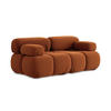 2-SITZER-SOFA Samt Stoff Orange - Beige/Terracotta, Kunststoff/Textil (190/70/96cm) - LaMiaSofa