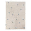 KURZFLOR-TEPPICH Beige 140/200 cm Dardere - Beige/Grau, Textil (140/200cm) - Beliani