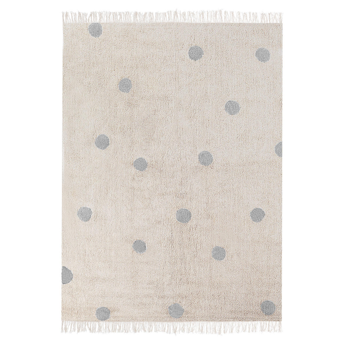 KURZFLOR-TEPPICH Beige 140/200 cm Dardere - Beige/Grau, Textil (140/200cm) - Beliani