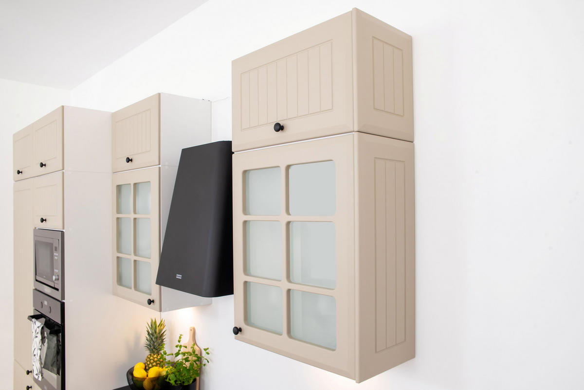 KÜCHENZEILE KS1-G300 - Arvion - Strapazierfähig mit modernem Flair - Kaschmir, Holz/Holzwerkstoff (300/249.3/56cm) - ROYAL24_MARKT