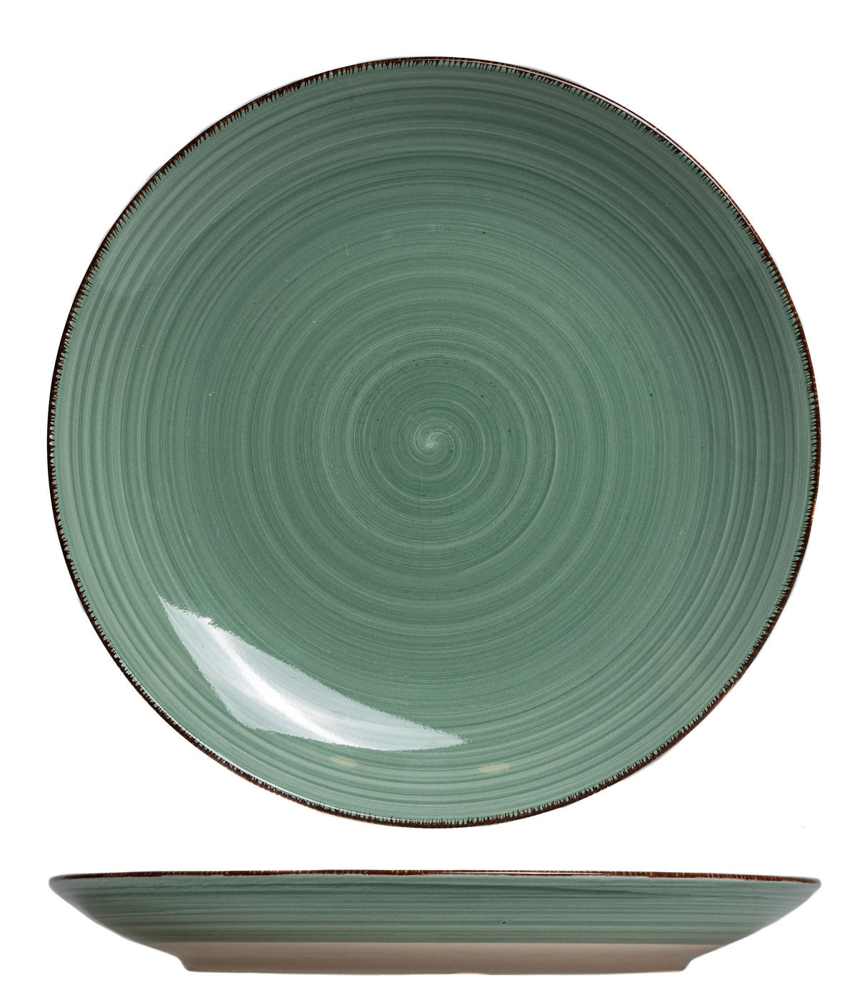 COOKINGLIFE Speiseteller Delice Grün ø 26,5 cm - 6 Stück - Grün, Keramik (26.5cm) - Cookinglife
