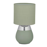 TISCHLAMPE - Grün, Kunststoff/Textil (18/18/32cm) - Relaxdays