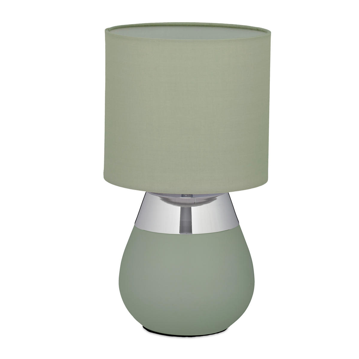 TISCHLAMPE - Grün, Kunststoff/Textil (18/18/32cm) - Relaxdays