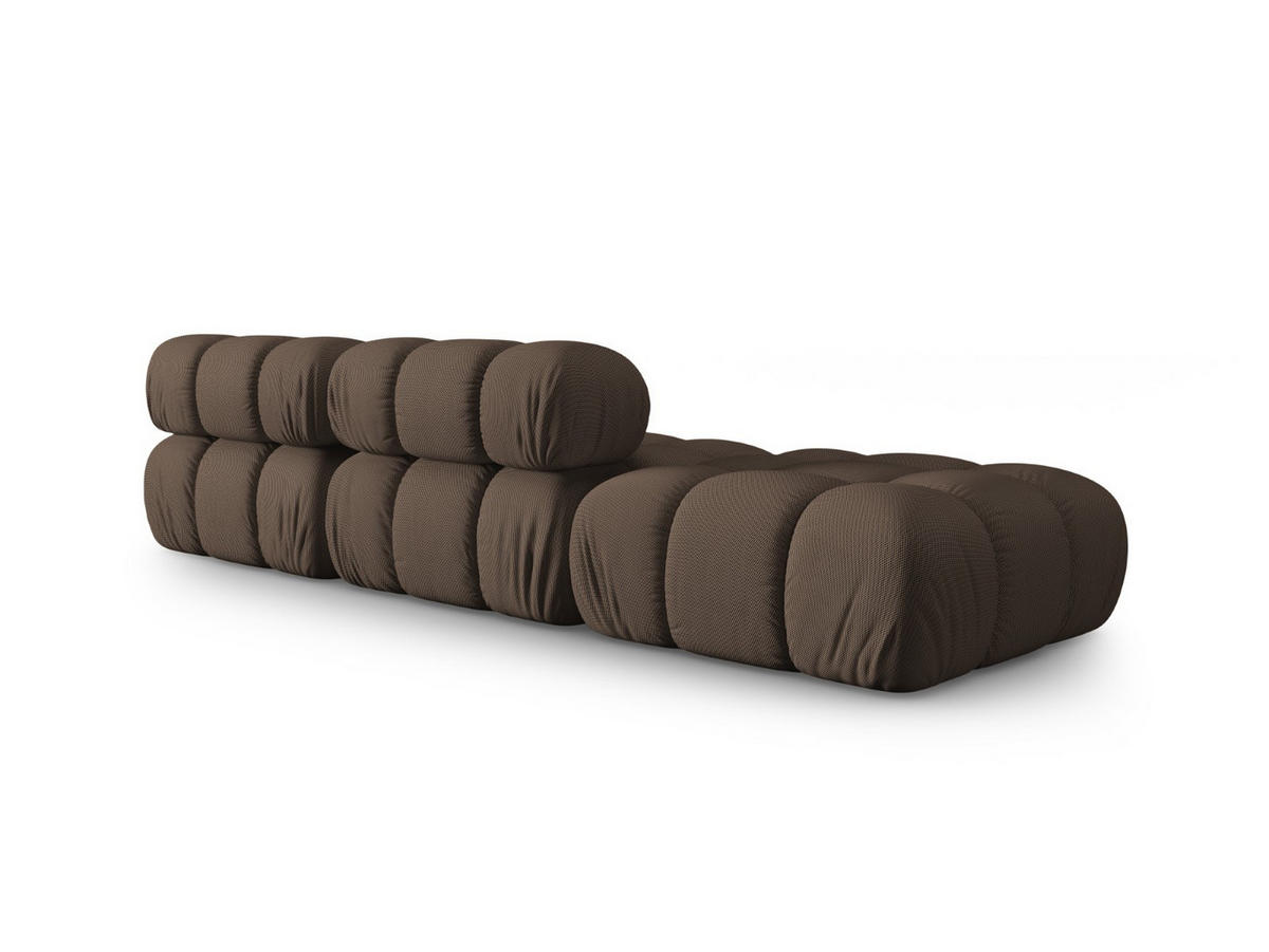 SOFA modular links Bellis aus 3D-Stoff braun 4 Sitzplätze - Braun, Textil (94/70/282cm) - Micadoni
