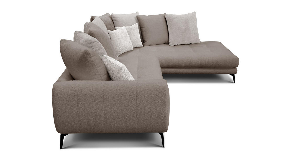 ECKSOFA CALME 5-Sitzer, beige und écru - Beige, Holz/Textil (294/229cm) - Courtois Laville