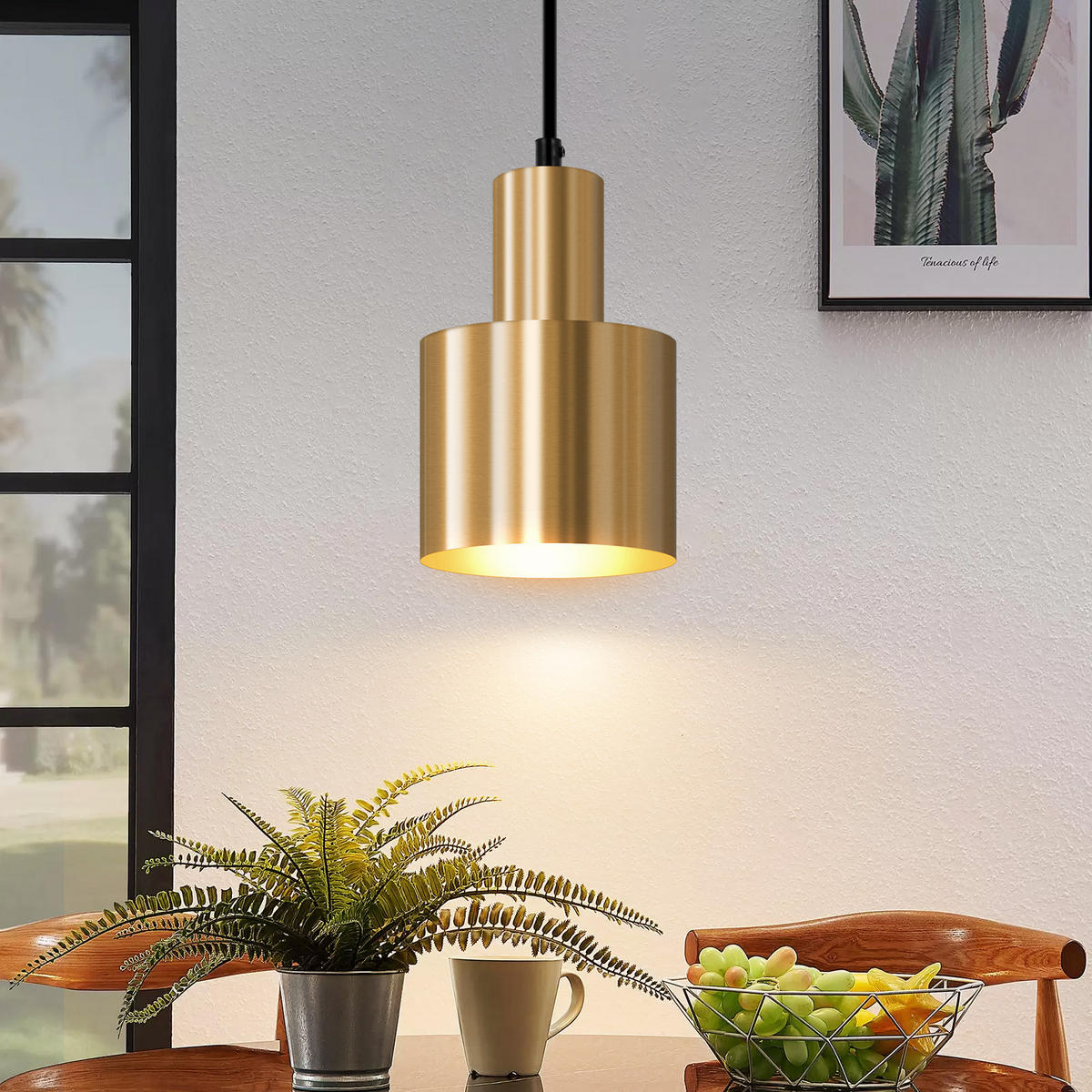 HÄNGELEUCHTE Erisg 12/10/143 cm - Goldfarben, Metall (12/10/143cm) - ZMH