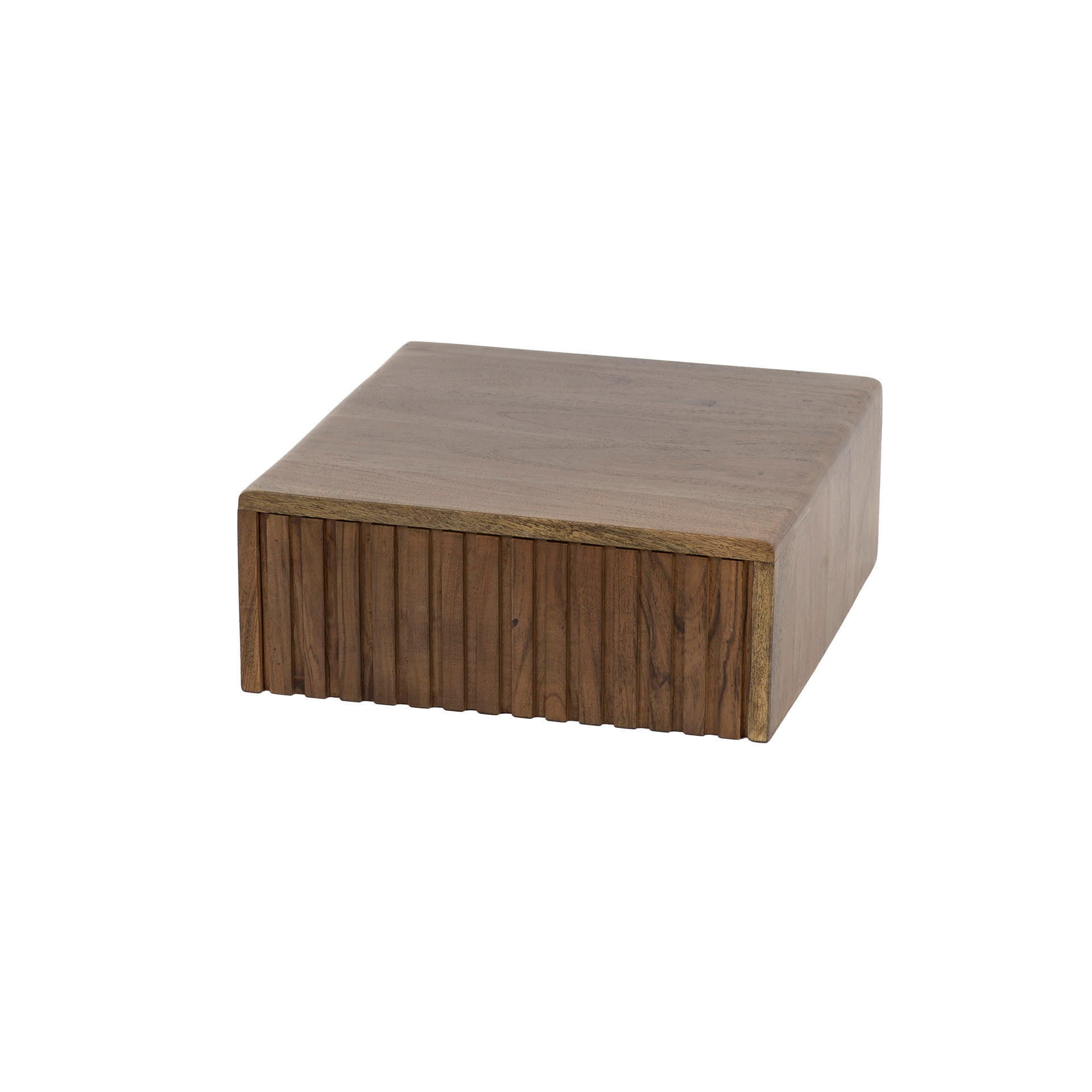 NACHTTISCH Carve - Braun - 35/35/14 cm - 2er-Set - Braun, Holz (35/14/35cm) - Hoyz Collection