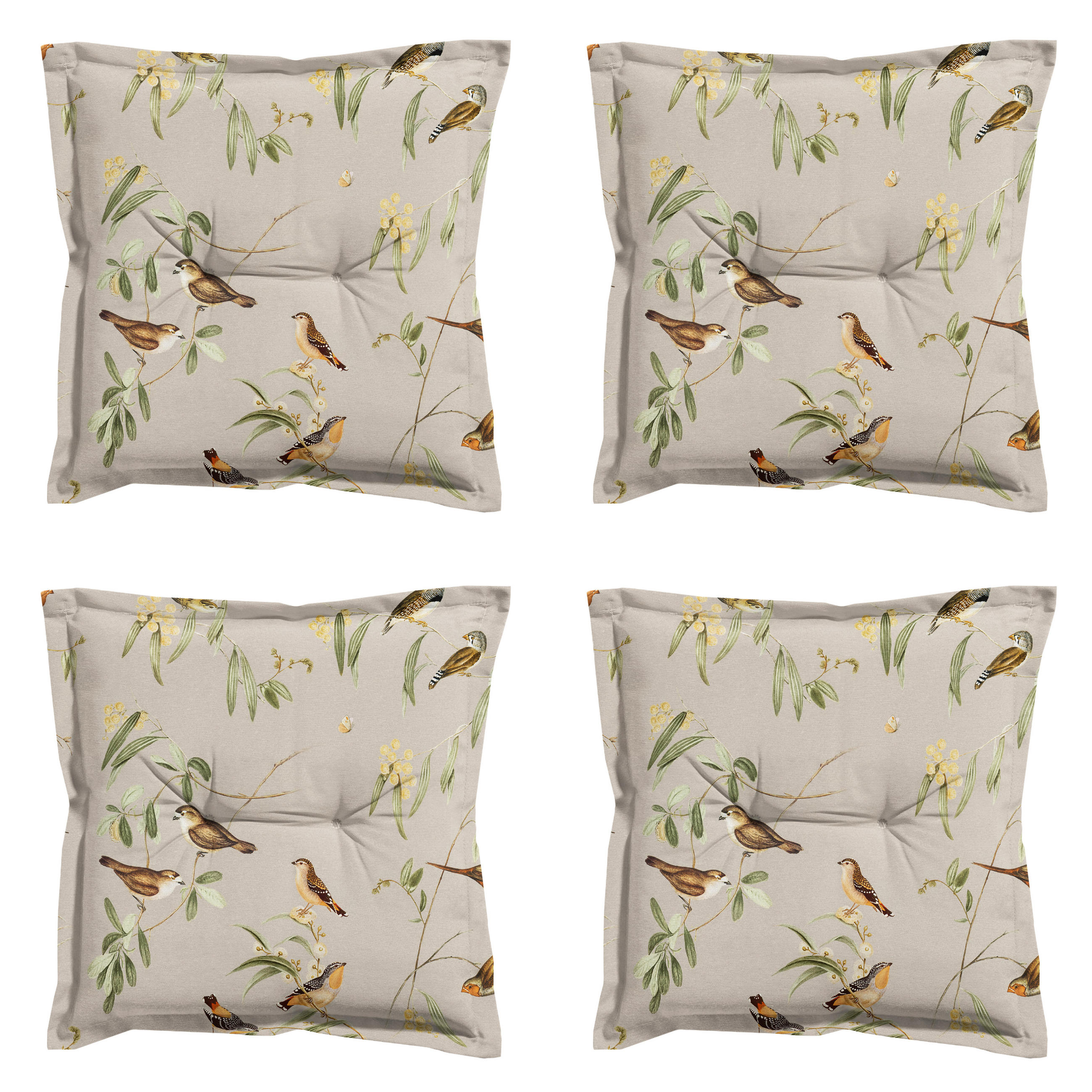 SITZKISSEN Aria - Beige - 50/50/7 cm - 4er-Set - Beige, Textil (50/7/50cm) - Madison