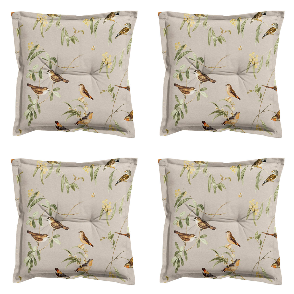 SITZKISSEN Aria - Beige - 50/50/7 cm - 4er-Set - Beige, Textil (50/7/50cm) - Madison