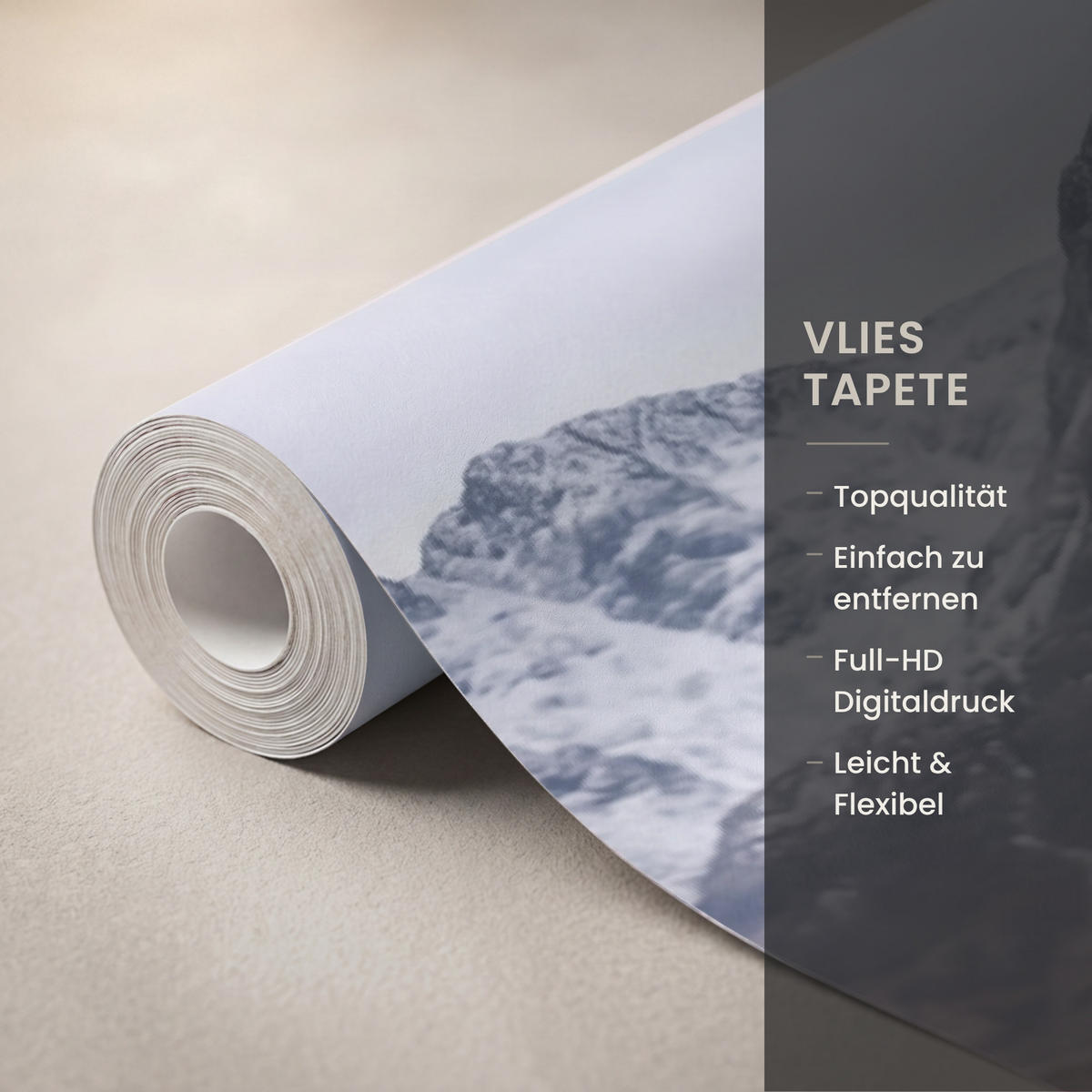TAPETE - Schottischer Hochländer - Braun - Wasser - 120x300 cm - Braun, Papier (120/300cm) - OnlyWow