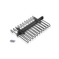 HOSENBÜGEL ausziehbar, 11 Stangen, Vollauszüge, Stahl, Titanium - Titanfarben, Metall (34/10/47cm) - EMUCA