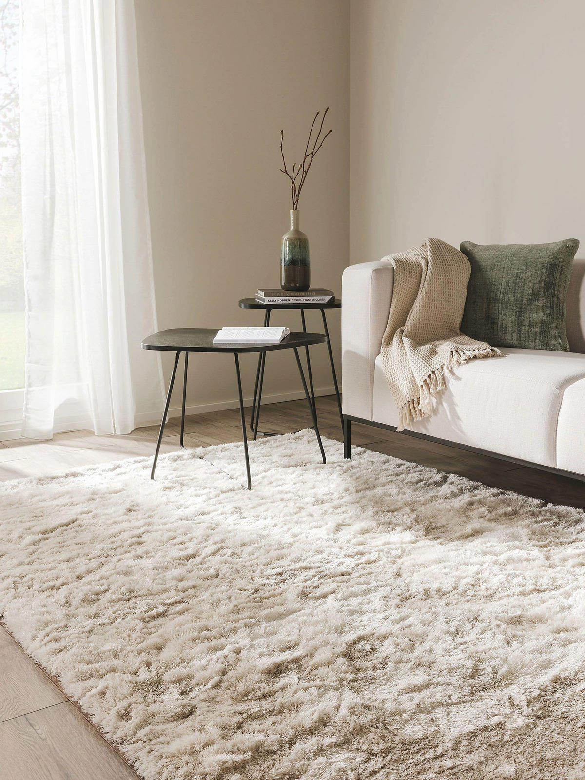 HOCHFLORTEPPICH Whisper Beige 80x150 cm - Beige, Textil (80/150cm) - benuta Nest