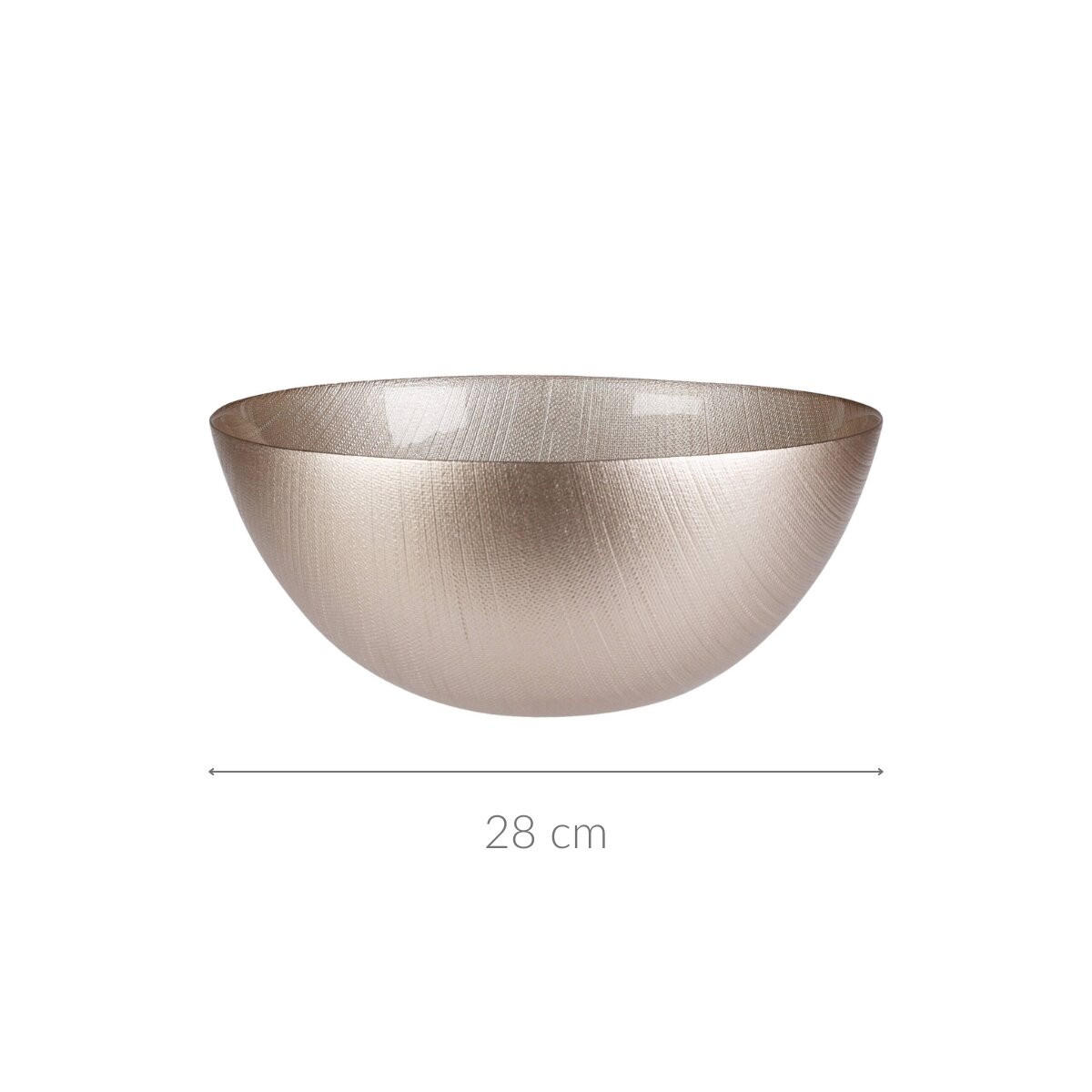 SCHALE Karneol Ø 28 cm - Goldfarben, Glas (28cm) - Home Styling Collection