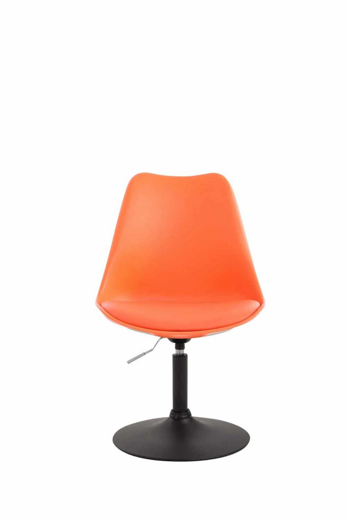 DREHSTUHL 4er Set Kunststoff orange - Schwarz/Orange, Kunststoff/Metall (48/76/57cm) - CLP