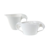 MILCH- UND ZUCKERSET NewWave weiß 2er Set - Weiß, Keramik (1/1cm) - Villeroy & Boch