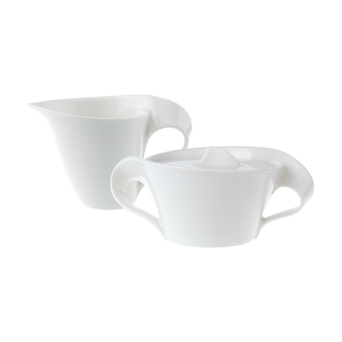 MILCH- UND ZUCKERSET NewWave weiß 2er Set - Weiß, Keramik (1/1cm) - Villeroy & Boch