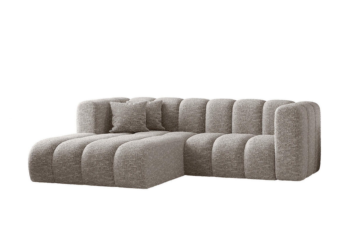 ECKSOFA L-form Sofa Grand modular stoff Haga Hellgrau Links - Hellgrau, Holz (179/227cm) - Kaiser Möbel