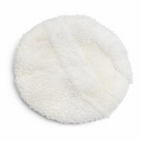 SITZAUFLAGE Lammfell Patchwork natur vernäht weich 37x37 cm Weiß Rund - Weiß, Fell (37/37cm) - Provellus