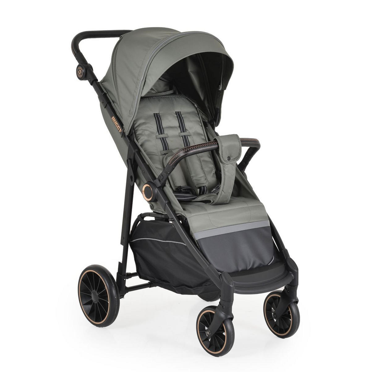 BUGGY Sommer grau Kinderbuggy, Sonnendach, EVA-Räder, verstellbar - Grau, Metall (95/58/110cm) - Moni
