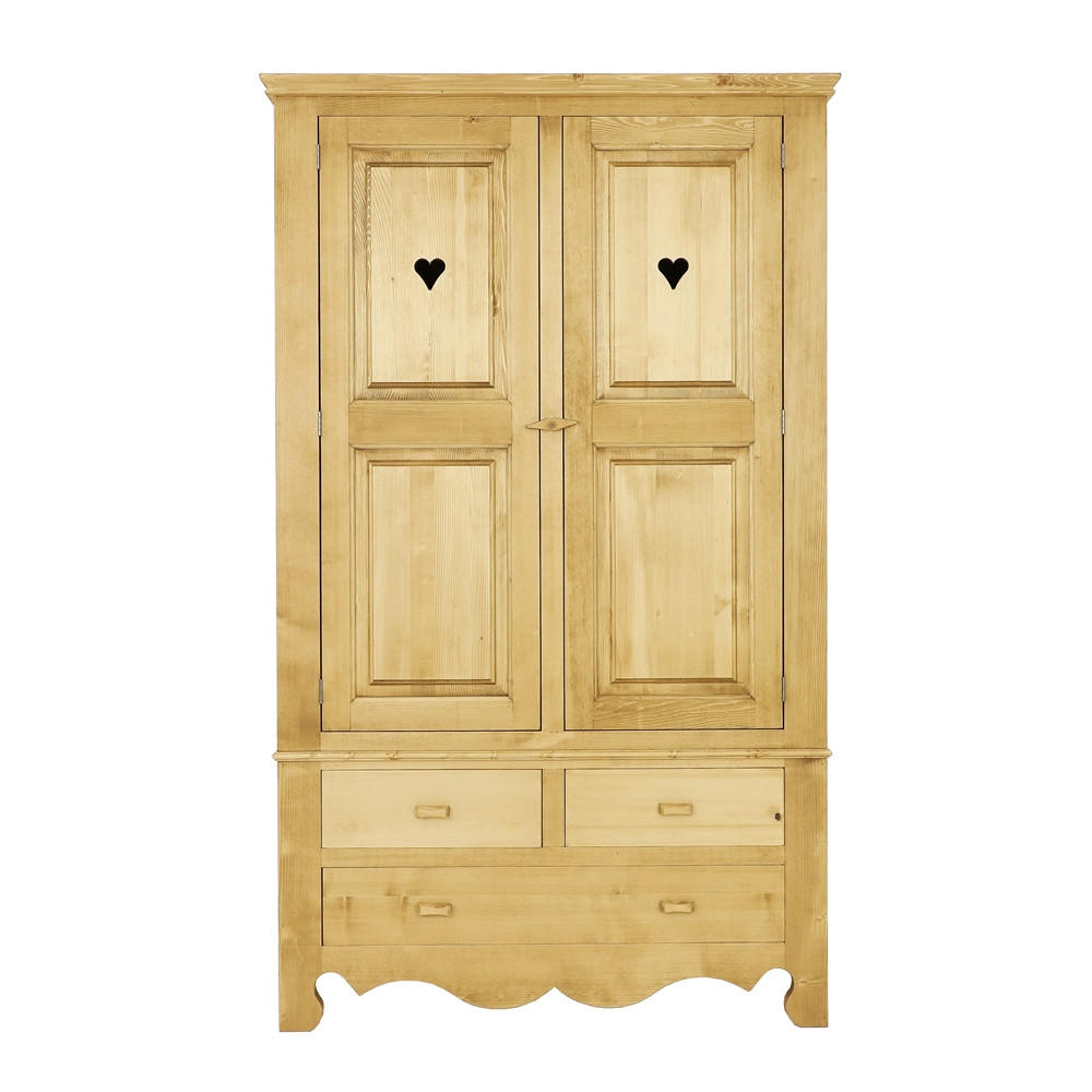 KLEIDERSCHRANK aus Massivholz MEXICANA - Honig, Holz (120/200/55cm) - Seart