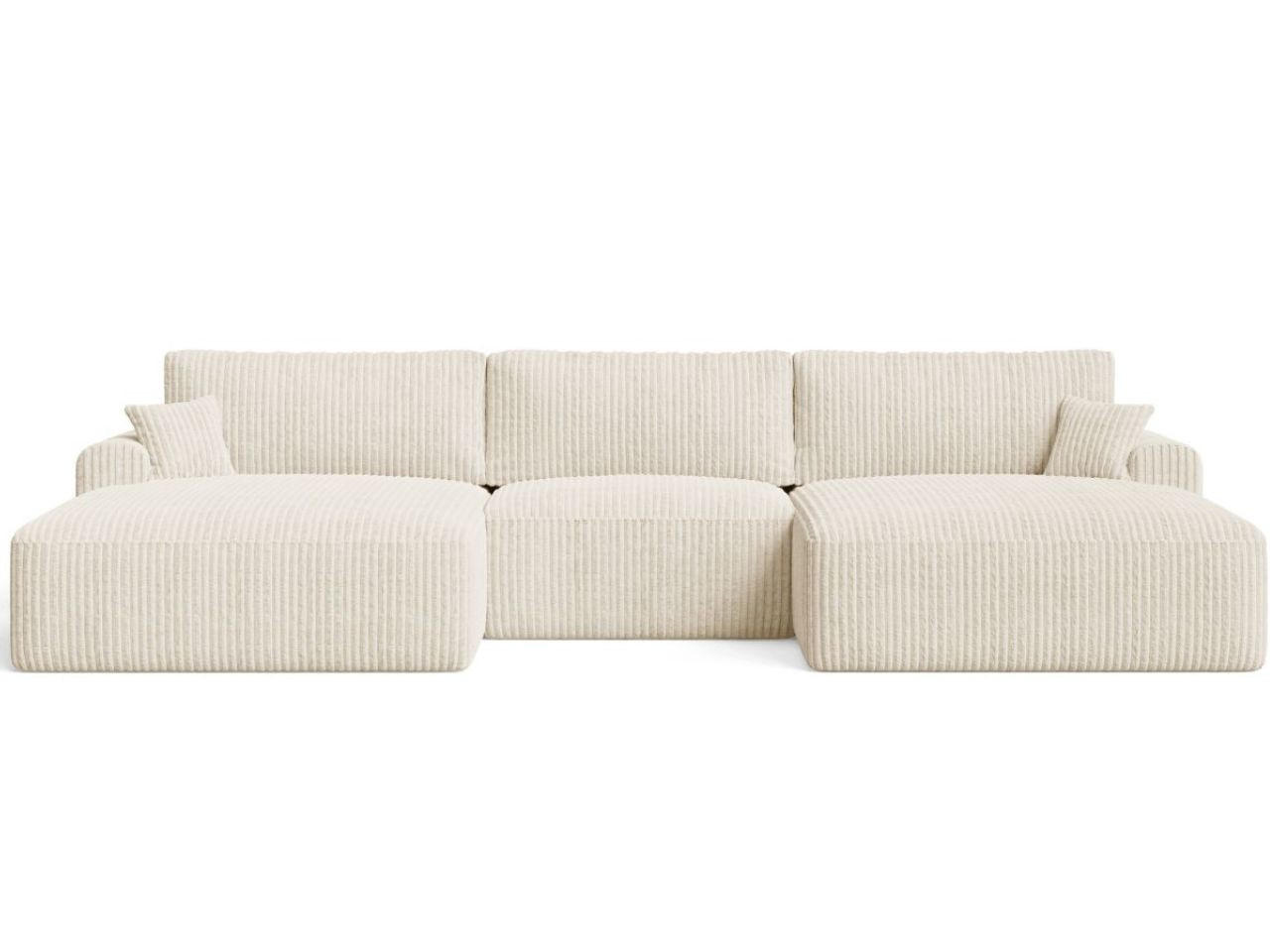 ECKSOFA U Serene Beige - Beige, Holz/Textil (391/145cm) - Graingold
