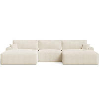 ECKSOFA U Serene Beige - Beige, Holz/Textil (391/145cm) - Graingold