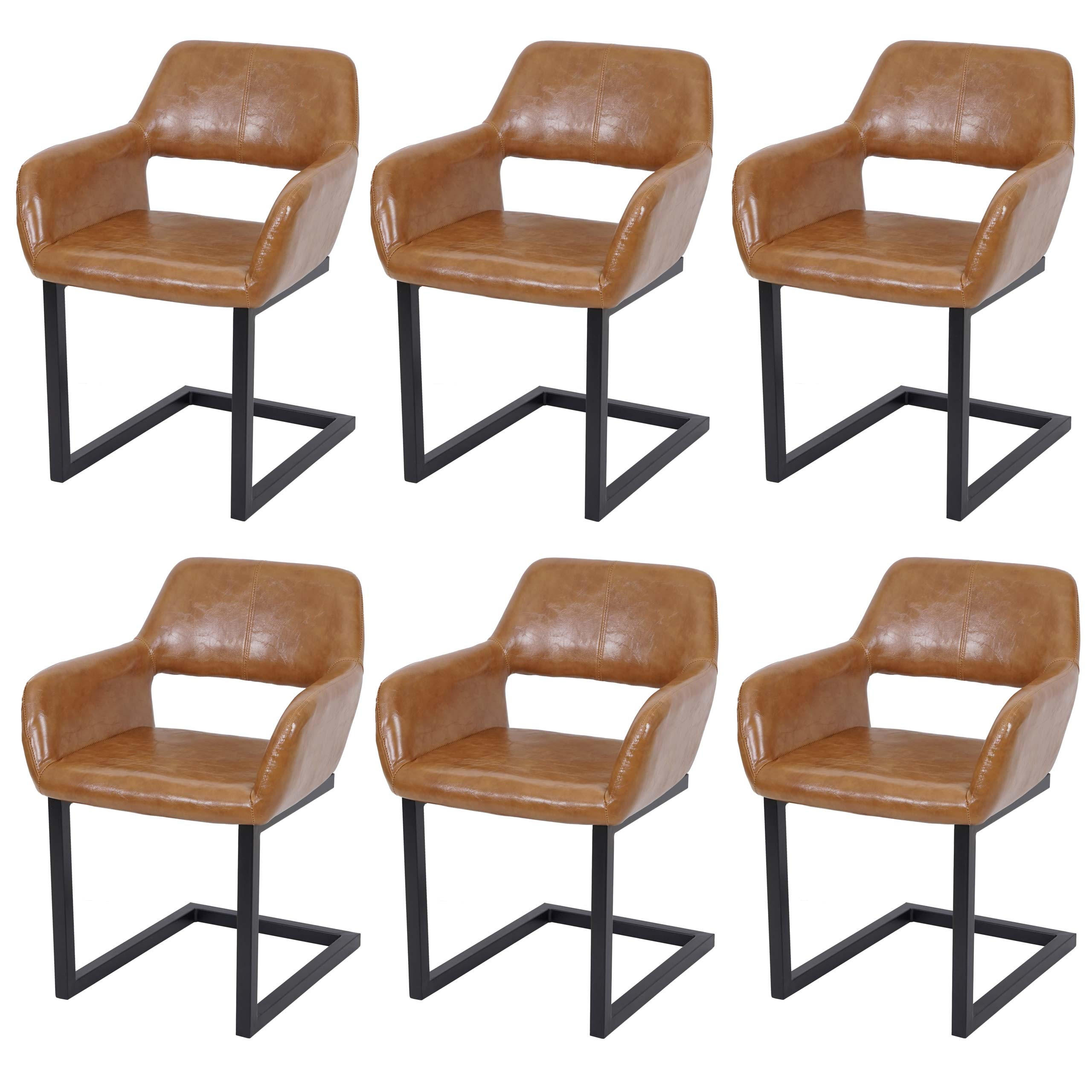 ESSZIMMERSTUHL Braun 6er-Set - Braun, Textil (58/80/55cm) - MCW