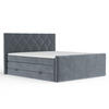 BOXSPRINGBETT Toma Grau 200/200 cm - Schwarz/Grau, Holz/Holzwerkstoff (200/200cm) - Maison de Reve