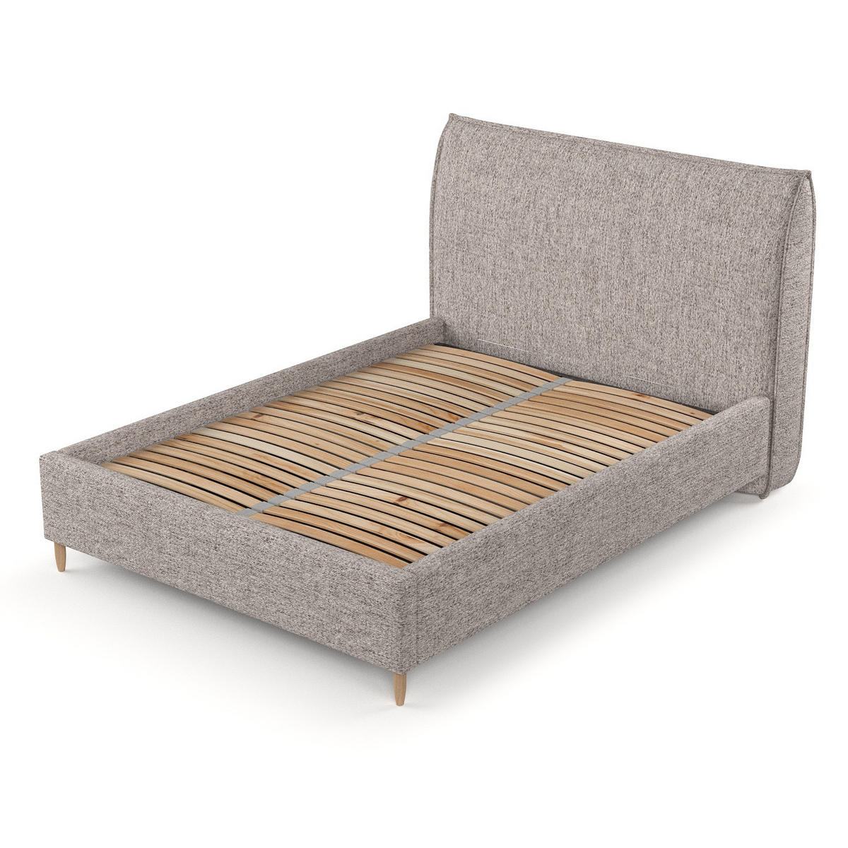 POLSTERBETT Mira 160/200 cm Beige im Neve Stoff - Beige/Naturfarben, Holz/Holzwerkstoff (160/200cm) - AltaBeds