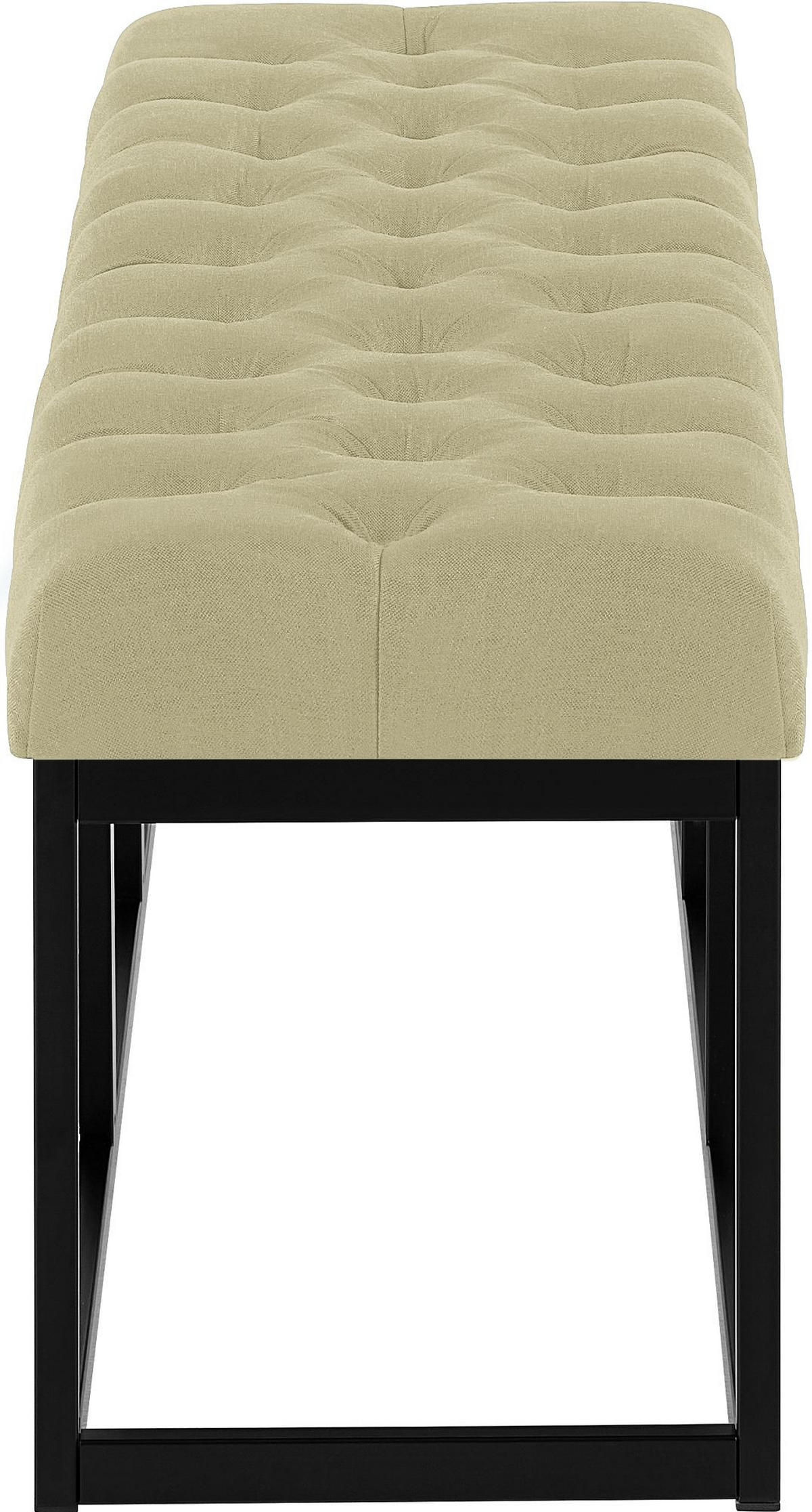 SITZBANK 150/38 cm Stoff Taupe - Taupe/Schwarz, Textil/Metall (150/46/38cm) - CLP