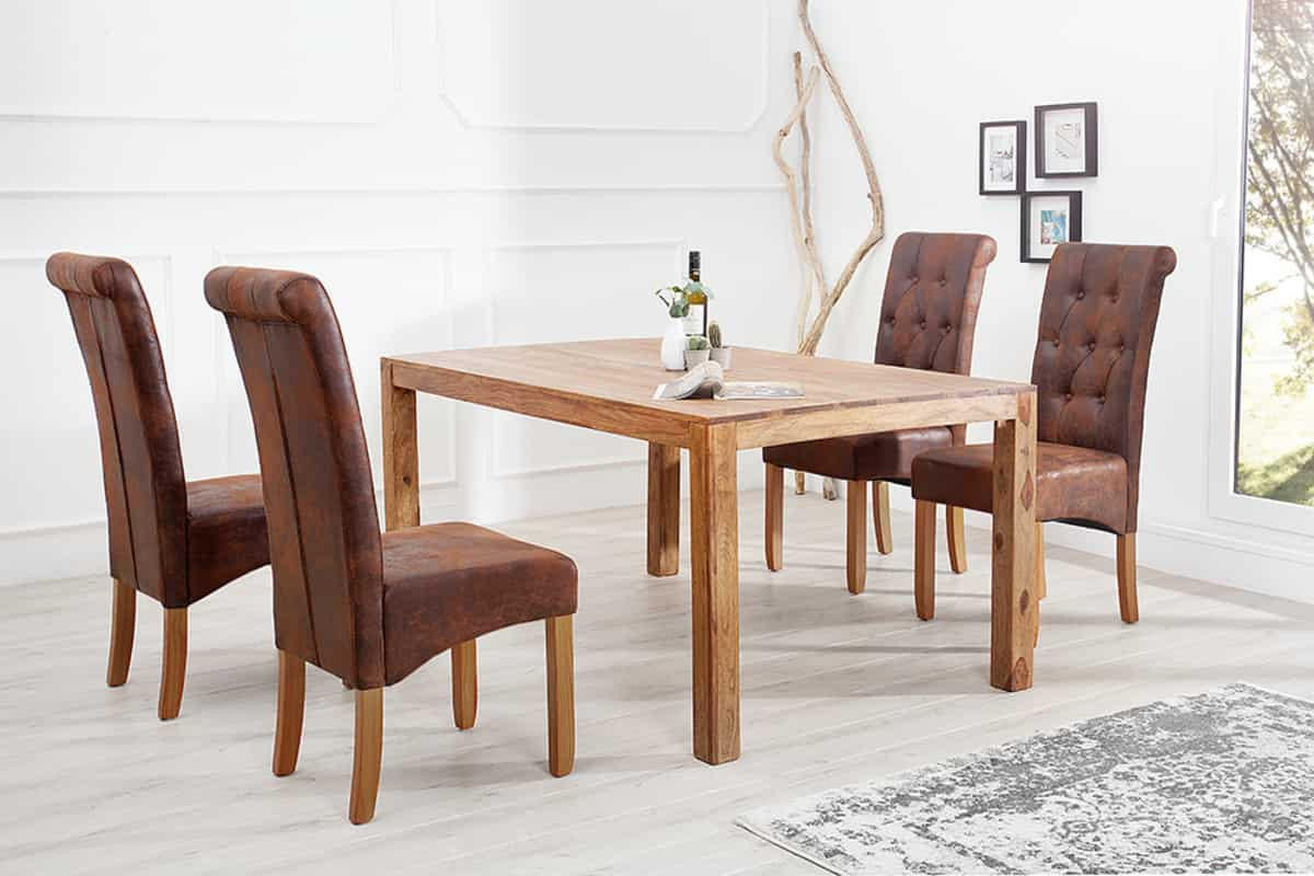 STUHL CASA Microfaser Braun 110 cm - Braun, Holz/Textil (45/110/50cm) - riess-ambiente