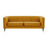 DREISITZER SOFA Slender-Velluto 8 - Gelb, Holz/Textil (201/71/83cm) - SLF24