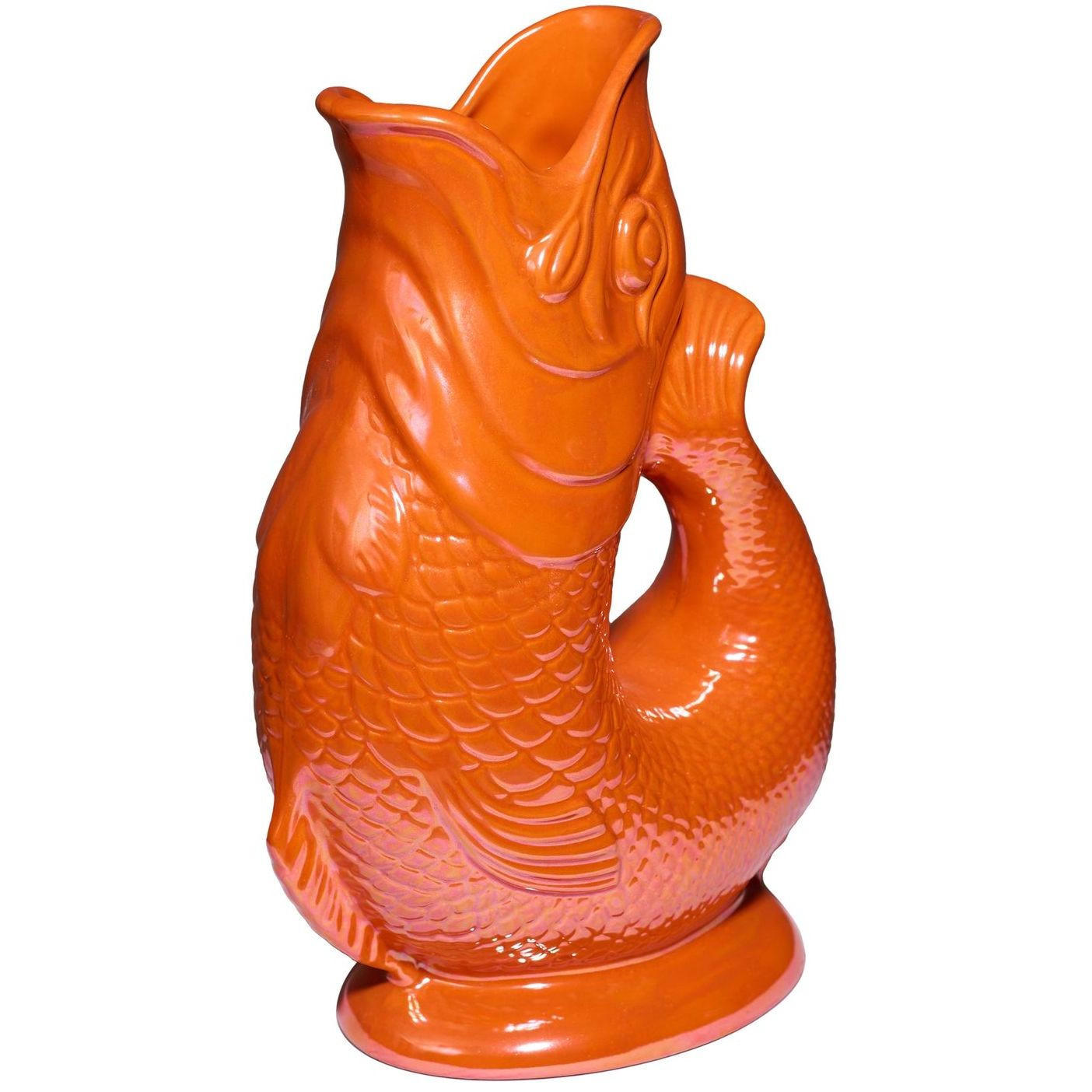 KARAFFE mit „Gluck-Gluck“-Geräusch 27,5/17/9,5 cm - Orange, Keramik (1.2L) - Gluckigluck