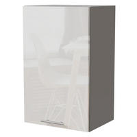 KÜCHENHÄNGESCHRANK Essen W2/45 Weiß Hochglanz / Grau Matt 45 / 32,5 / 72cm - Weiß Hochglanz/Grau, Holz/Holzwerkstoff (45/72/32.5cm) - Feldmann-Wohnen