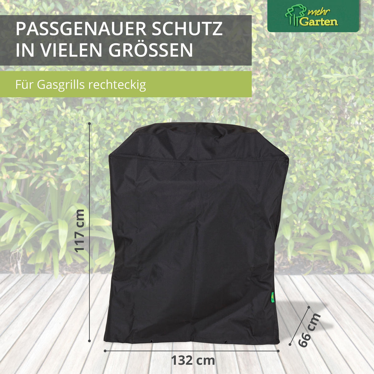SCHUTZHÜLLE für Gasgrill Rechteckig SHP-30084 - Schwarz, Kunststoff (76/109/66cm) - mehr Garten