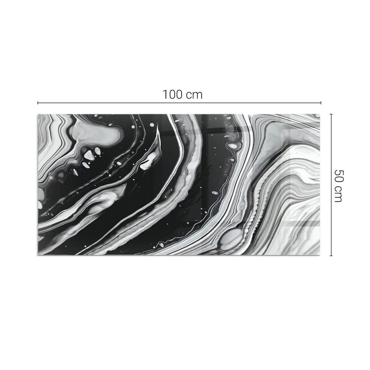 GLASPLATTE für Kamin 100x50 cm - Multicolor, Glas (100/50/0.4cm) - TULUP