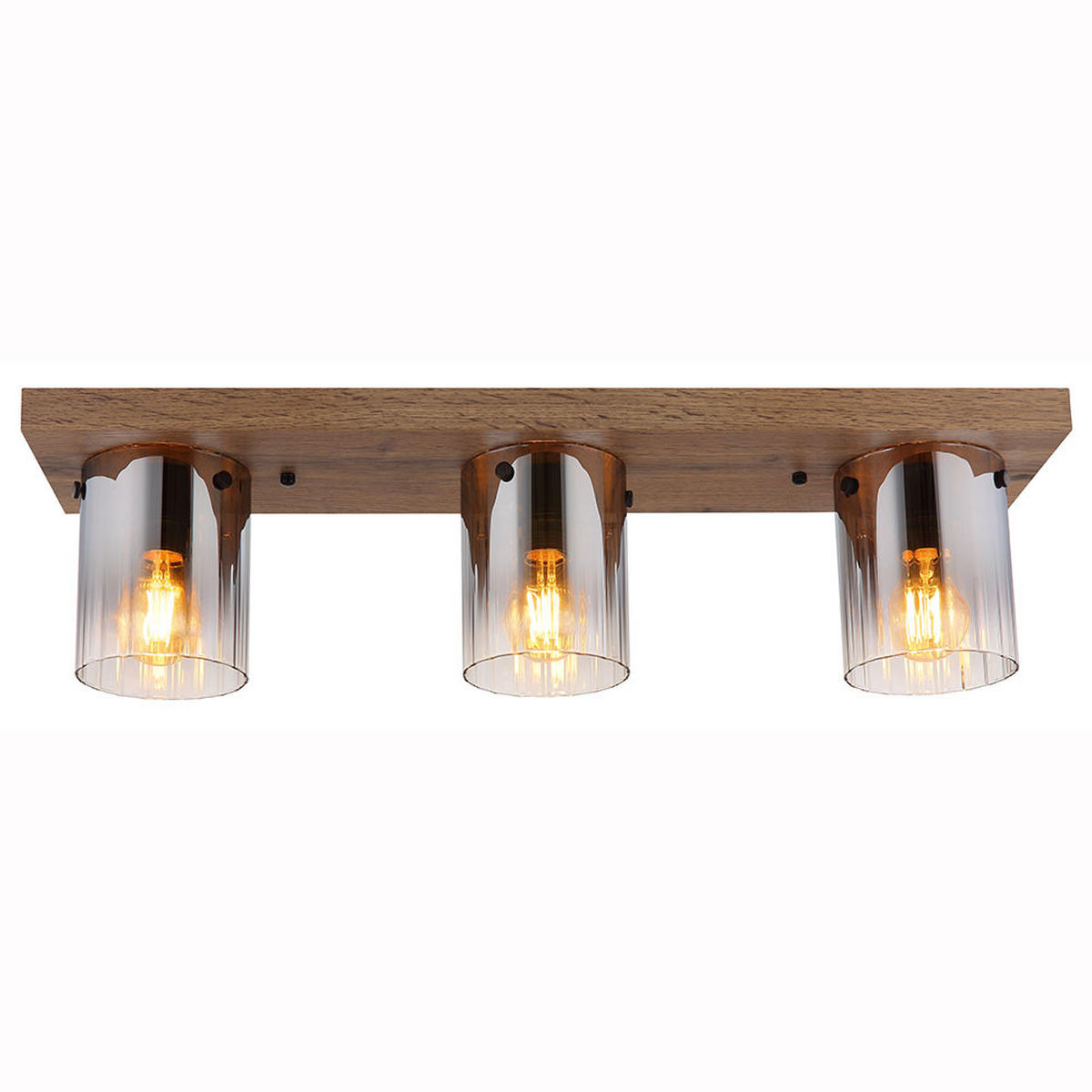 LED-DECKENLEUCHTE UNDERWOOD - Braun, Glas (71/16/18cm) - Globo Lighting
