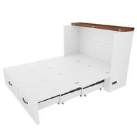 SCHRANKBETT 140/200 cm DE-32661 mit Stauraum Weiß - Weiß, Holzwerkstoff (140/200cm) - ComfortXL