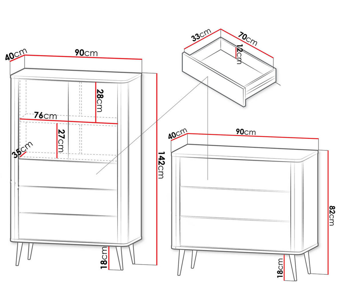WOHNZIMMER-SET Marly 2-tlg Kaschmir / Graustein - Kaschmir/Beige, Holz/Holzwerkstoff (180/163/40cm) - Feldmann-Wohnen