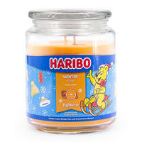 DUFTKERZE Haribo - Dunkelgelb, Glas/Naturmaterialen (13cm)