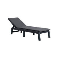 SONNENLIEGE Mallorca mit Auflage - Dunkelgrau, Kunststoff (58/29/187.5cm) - Keter