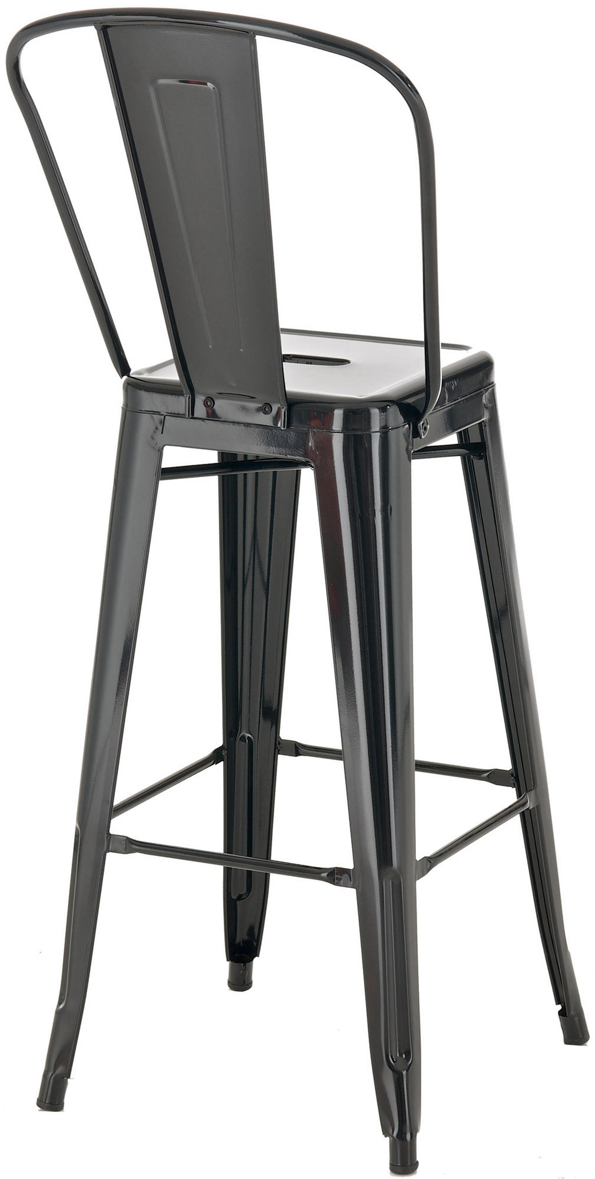 BARHOCKER 4er Set Metall schwarz - Schwarz, Metall (44/115/52cm) - CLP