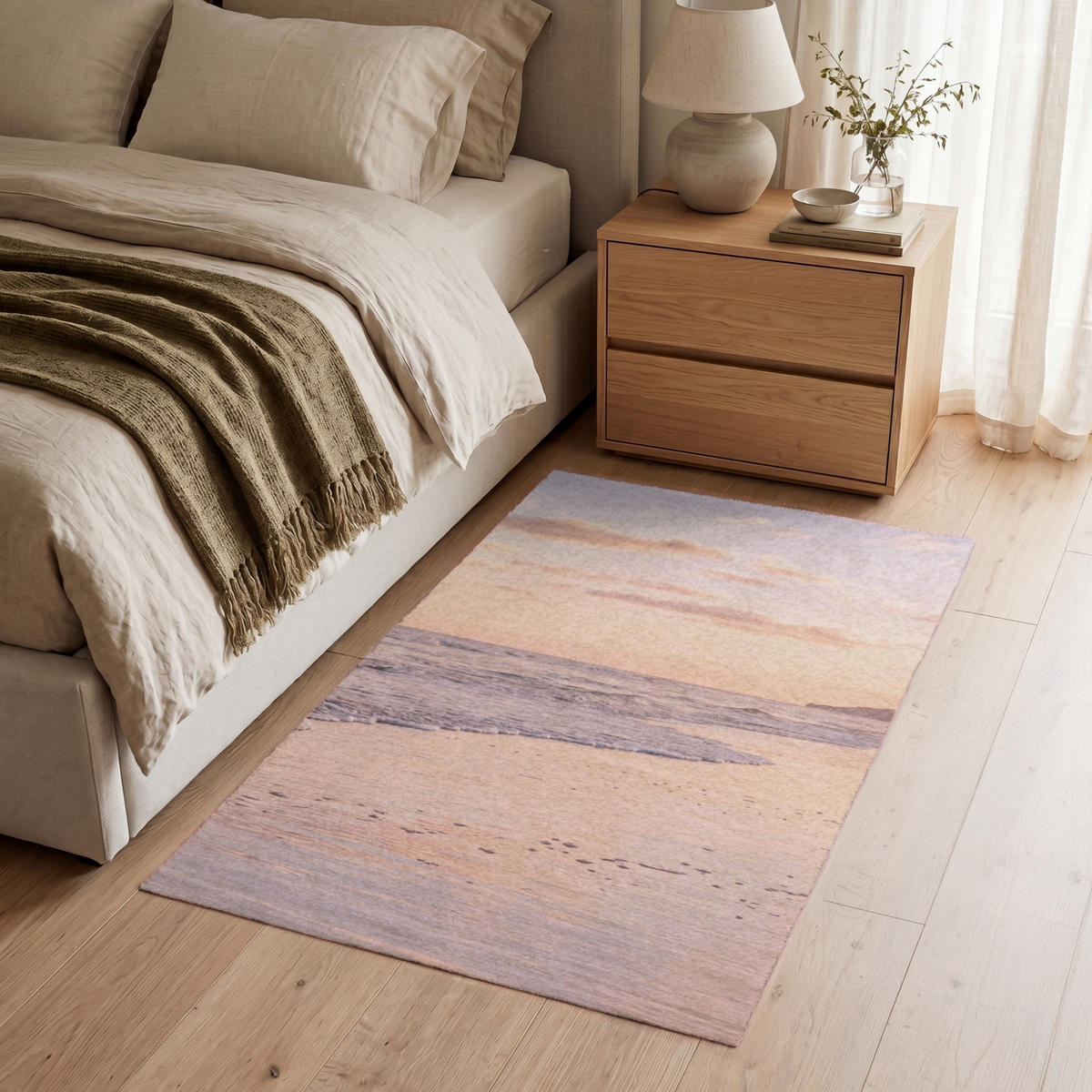 PREPROGE - Morje - 90x150 cm - svetlo roza, umetna masa/tekstil (90/0.4cm) - OnlyWow