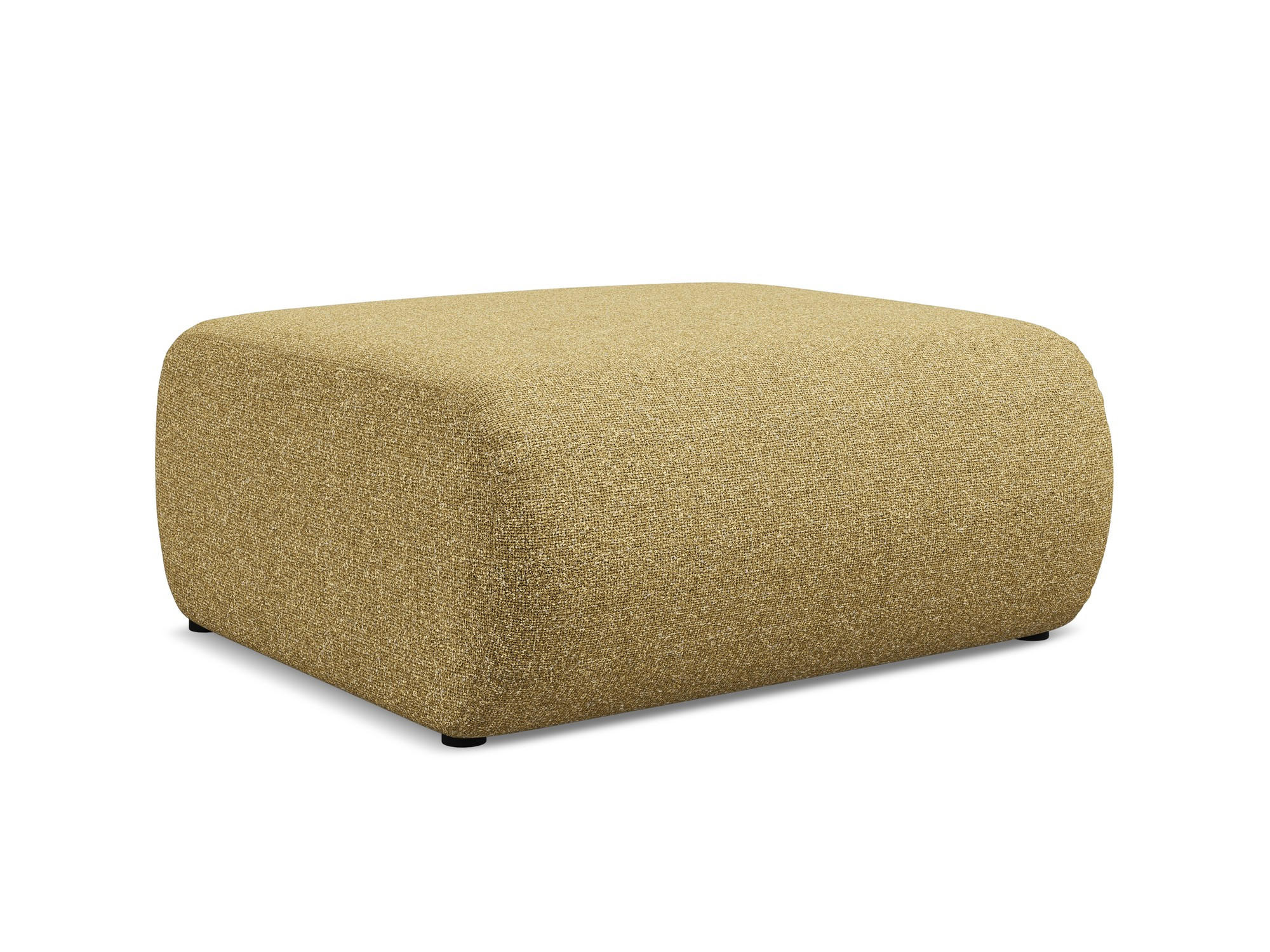 POUF Strukturstoff Stoff Gelb - Currygelb/Gelb, Kunststoff/Textil (94/40/89cm) - Makamii