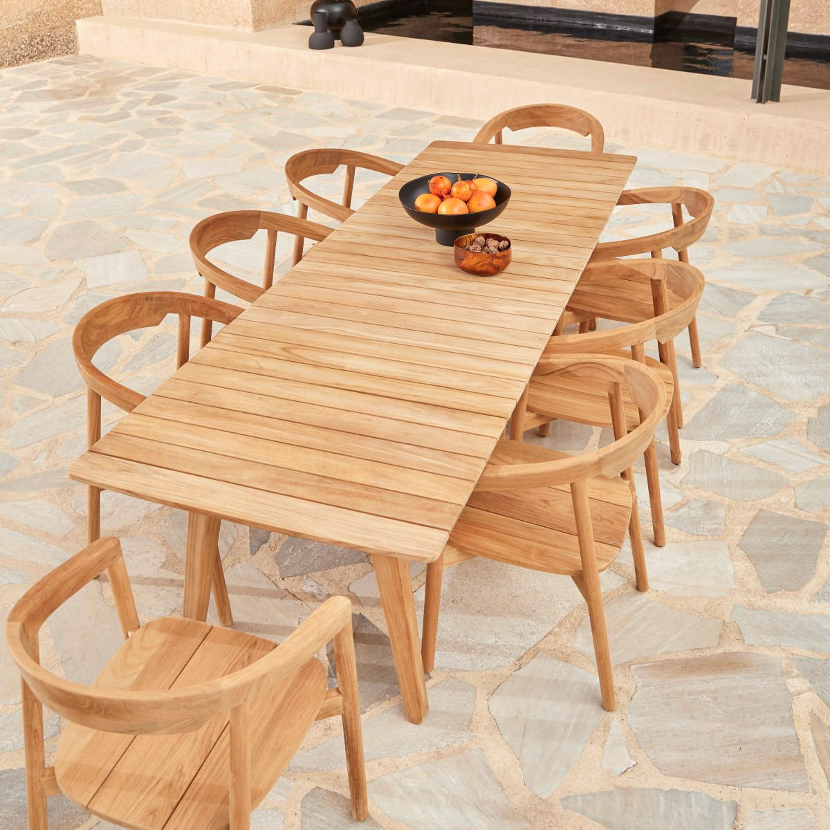 GARTENTISCH Antioni Natur aus Teak - Naturfarben, Holz (95/280/75cm) - Tikamoon