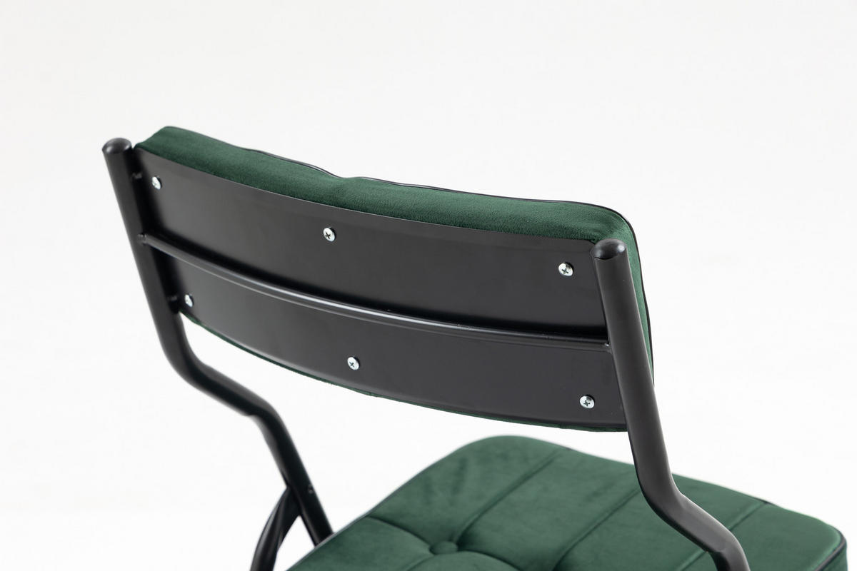 KLAPPSTUHL DE-36266 2er-Set mit gepolstertem Sitz Grün - Grün, Metall (47/80/46cm) - ComfortXL