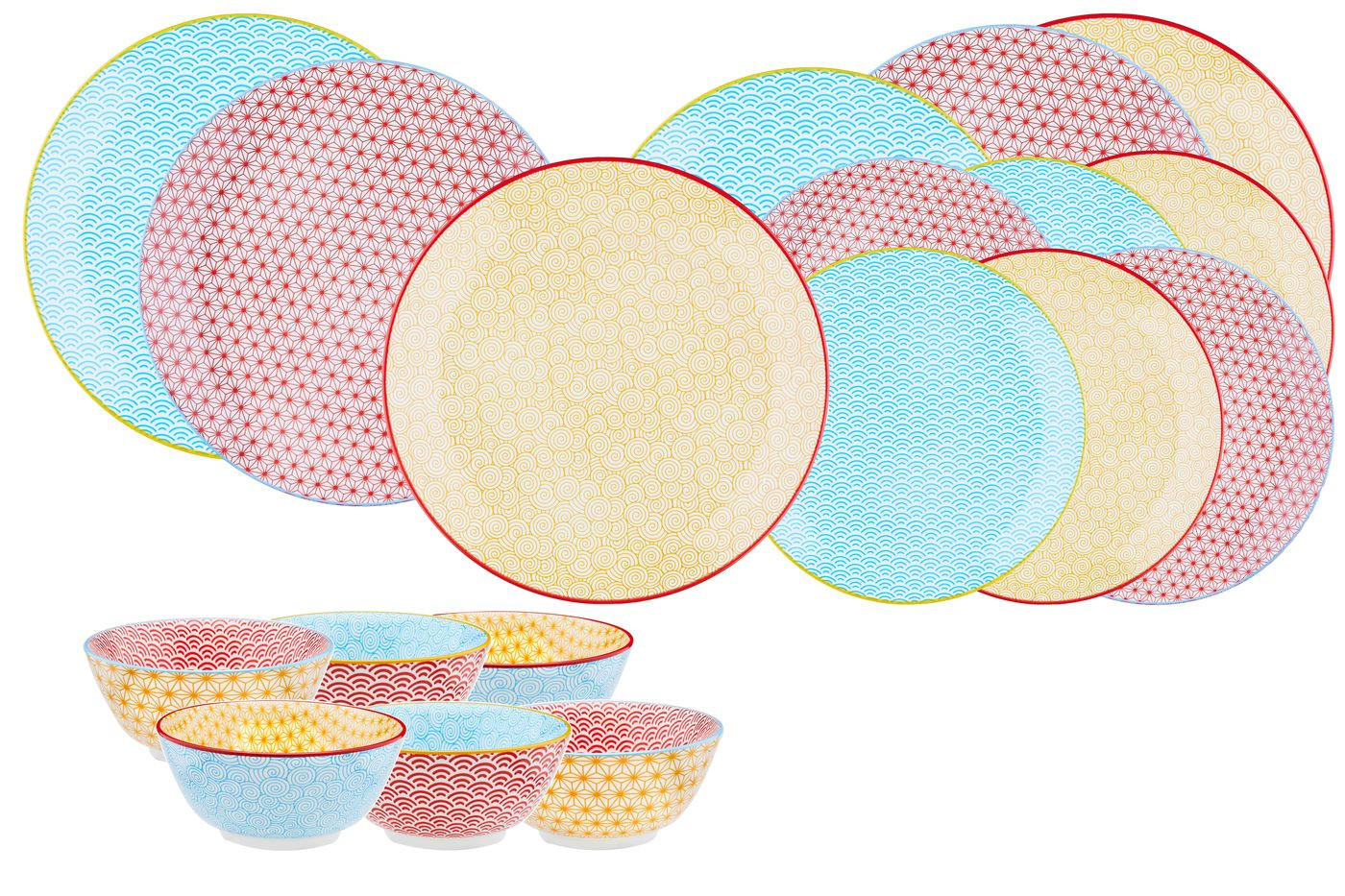 SERVICE Die Essentials - 18 Teile - Color - Blau, Keramik (1/1/1cm) - Björn