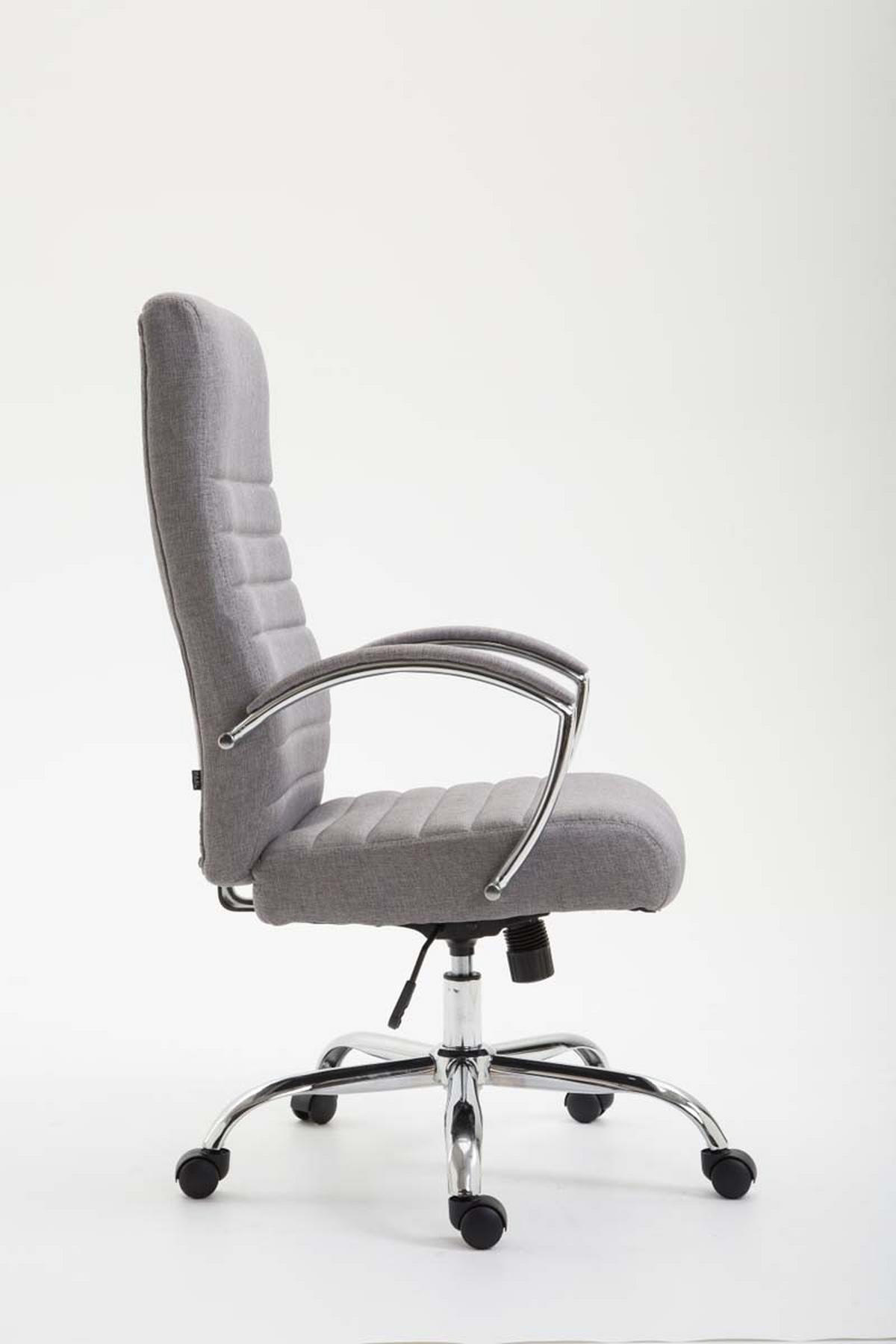 CHEFSESSEL Stoff Grau - Grau, Textil/Metall (60/110/68cm) - CLP
